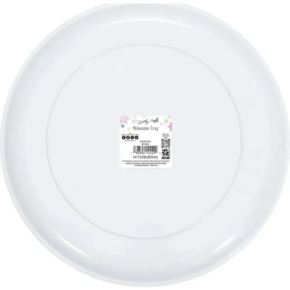 Dolly Parton Christmas Serving Tray Round‎ Plastic 14.17” Melamine